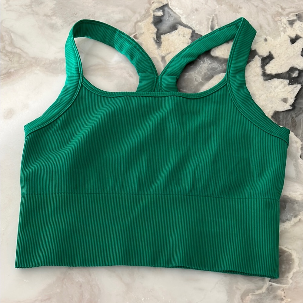Athleta Aurora Seamless Crop Rib Strappy Tank
